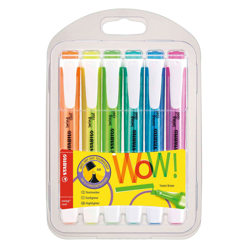 Load image into Gallery viewer, Stabilo swing cool - markeerstift - set met 6 stuks
