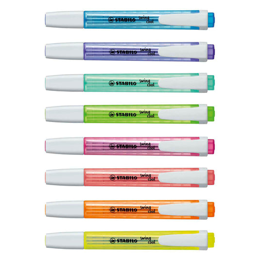 Stabilo tekstmarker swing cool 275 8-3 kleurenassortiment breed beitel 8 stuks
