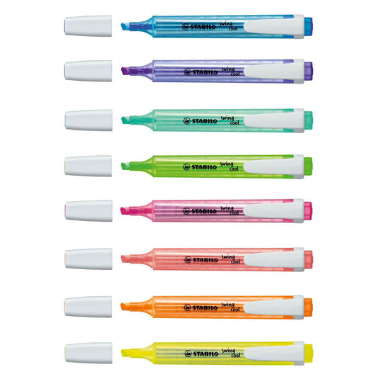 Stabilo tekstmarker swing cool 275 8-3 kleurenassortiment breed beitel 8 stuks