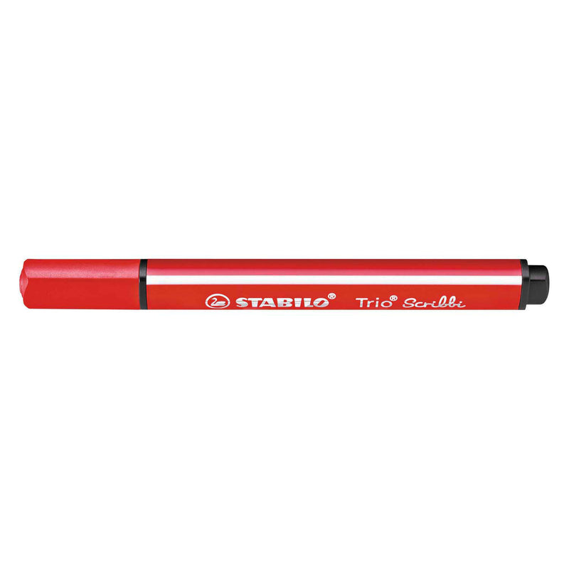 Load image into Gallery viewer, Stabilo trio scribbi - viltstift met meeverende punt - rood
