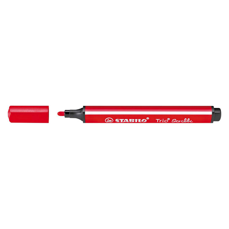 Load image into Gallery viewer, Stabilo trio scribbi - viltstift met meeverende punt - rood
