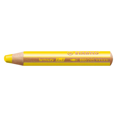 Stabilo woody 3 in 1 - multitalent potlood - geel - per stuk