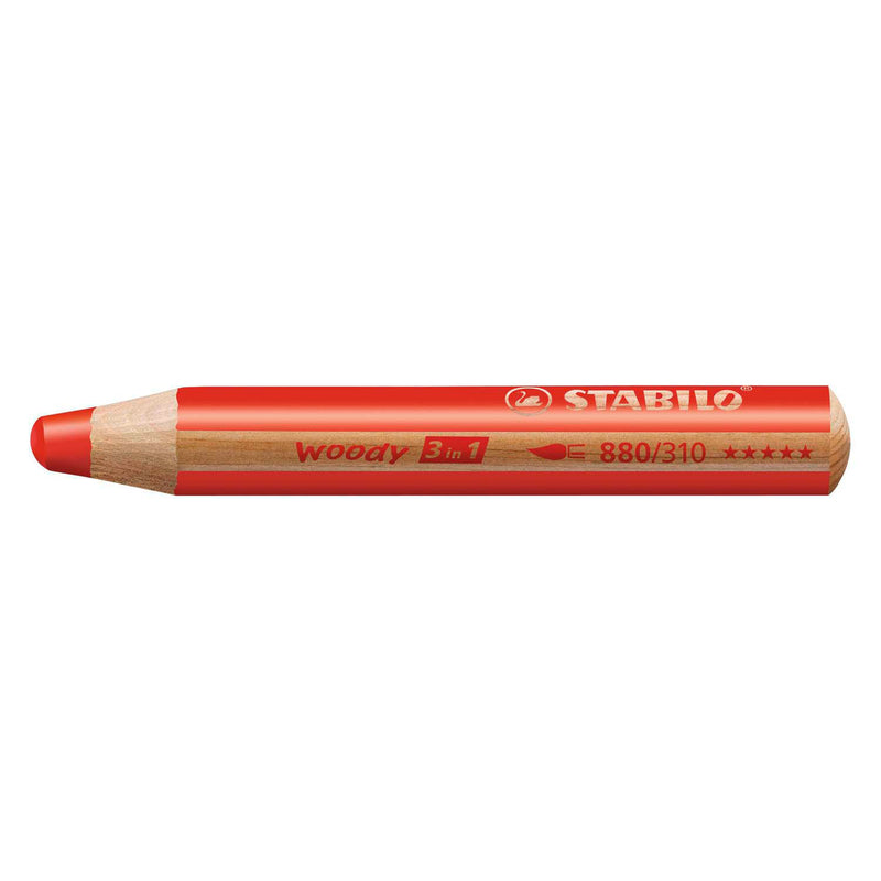 Afbeelding laden in galerijviewer, Stabilo woody 3 in 1 - multitalent potlood - rood - per stuk
