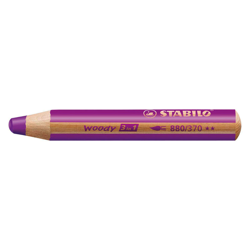 Load image into Gallery viewer, Stabilo woody 3 in 1 - multitalent kleurpotlood - lila
