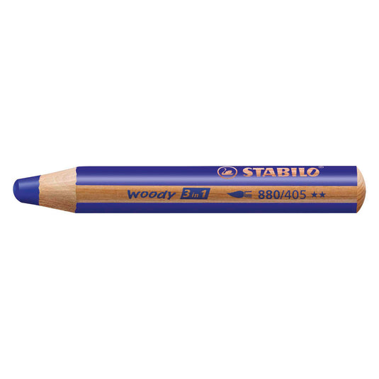 Stabilo woody 3 in 1 - multitalent potlood - blauw - per stuk