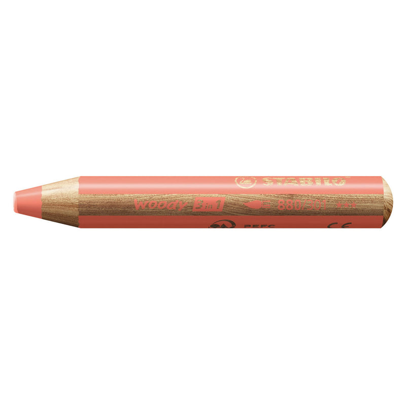 Load image into Gallery viewer, Stabilo woody 3 in 1 - multitalent potlood - pastelrood

