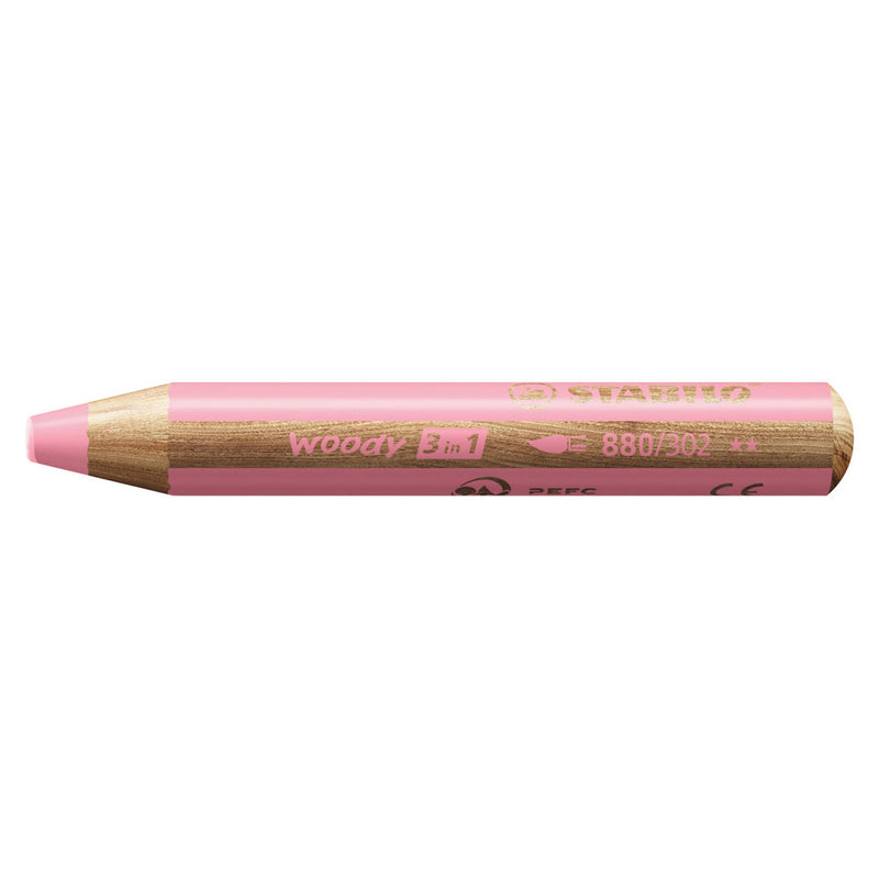 Load image into Gallery viewer, Stabilo woody 3 in 1 - multitalent kleurpotlood - pastel roze
