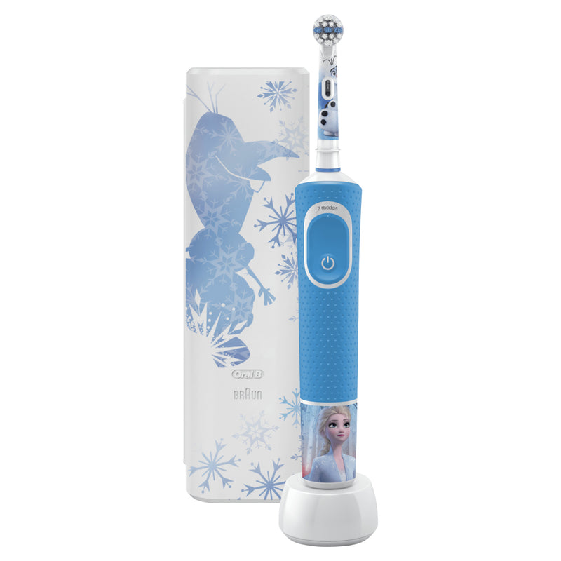 Load image into Gallery viewer, Oral-b kids disney frozen 2 elektrische tandenbostel blauw wit

