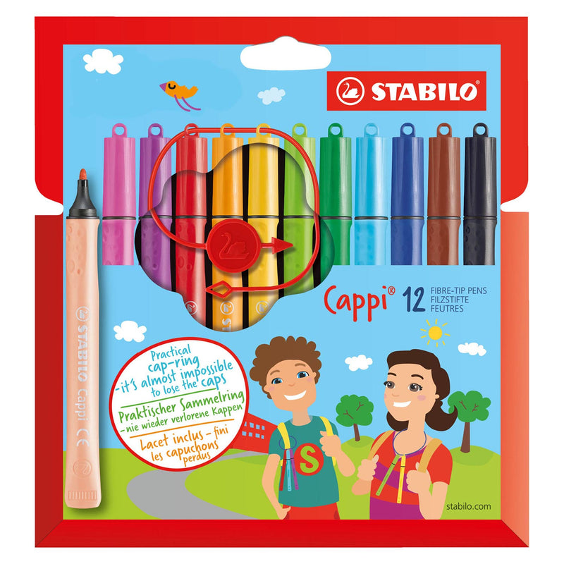 Load image into Gallery viewer, Stabilo cappi - viltstift - set met 12 stuks

