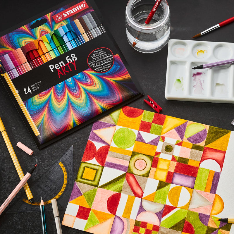 Load image into Gallery viewer, STABILO Pen 68 in Metalen Doos, 10kl.
