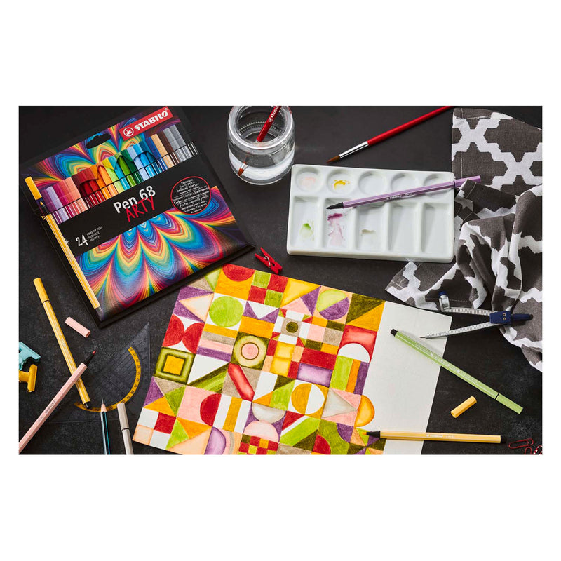 Load image into Gallery viewer, STABILO Pen 68 in Metalen Doos, 50st.
