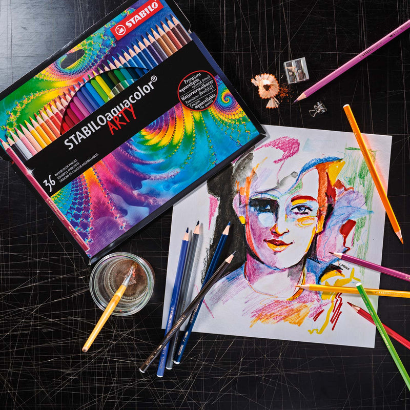 Load image into Gallery viewer, STABILO Aquacolor Metalen Doos, 12st.
