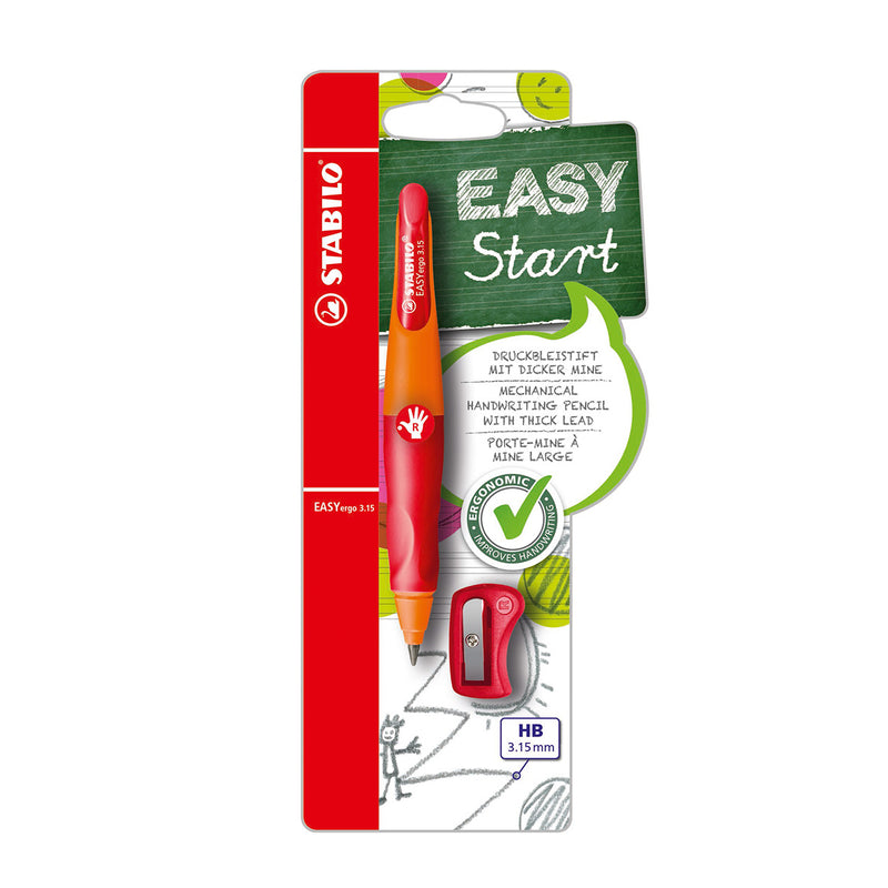 Load image into Gallery viewer, Stabilo easyergo 3.15 - ergonomisch vulpotlood - rechtshandig - rood
