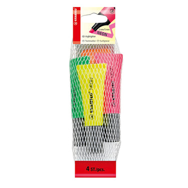 Stabilo neon - markeerstift - set met 4 stuks