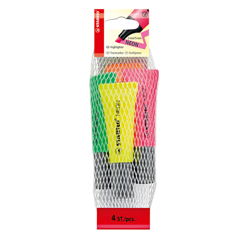 Afbeelding laden in galerijviewer, Stabilo neon - markeerstift - set met 4 stuks
