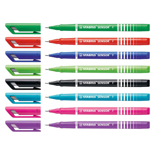 Stabilo sensor fineliner etui 8 kleuren