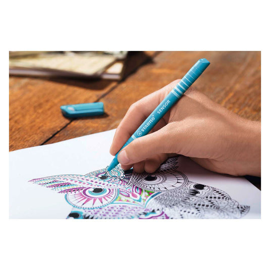 Stabilo sensor fineliner etui 8 kleuren