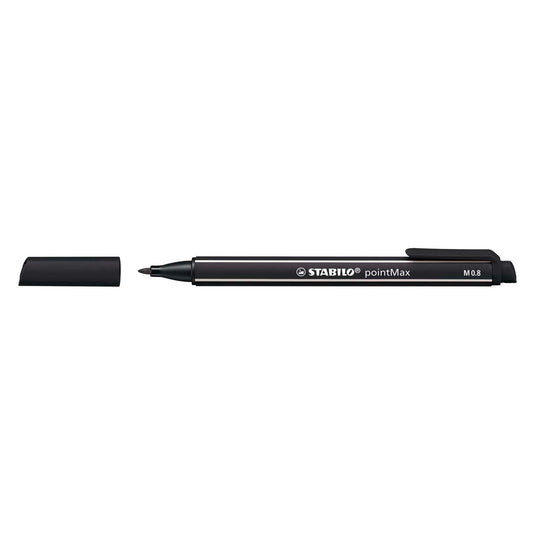 Stabilo pointmax - hardtip fineliner - zwart (488 46)