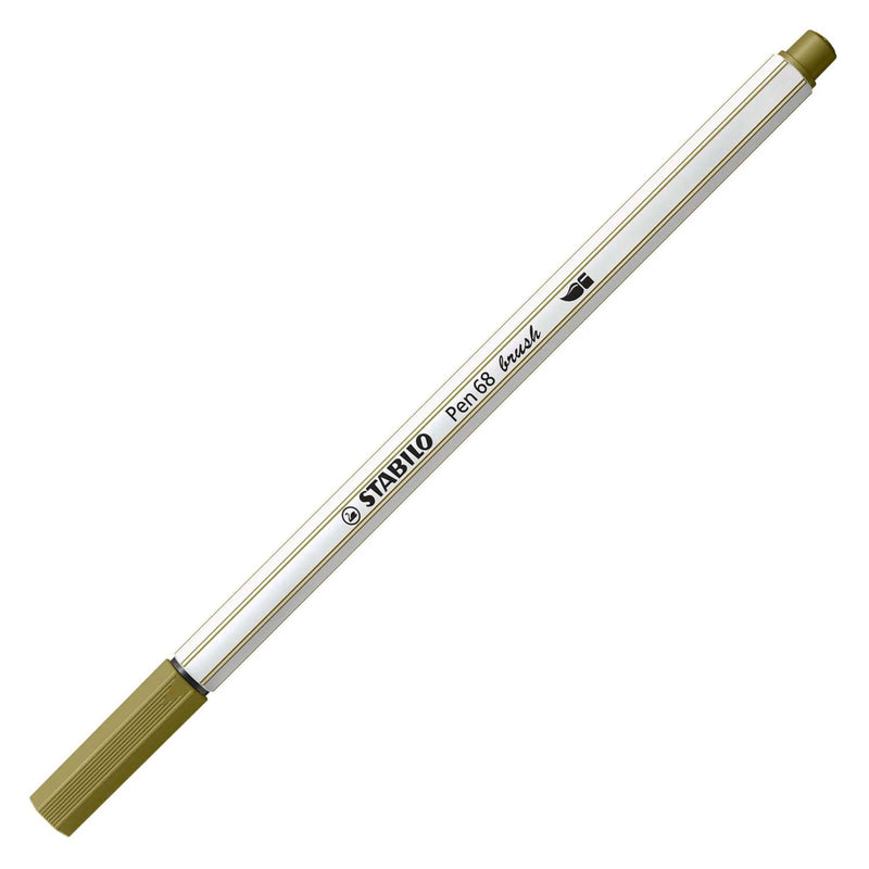 Load image into Gallery viewer, Stabilo pen 68 brush - viltstift - modder groen (37)
