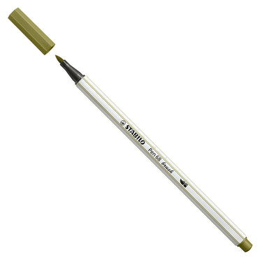 Stabilo pen 68 brush - viltstift - modder groen (37)