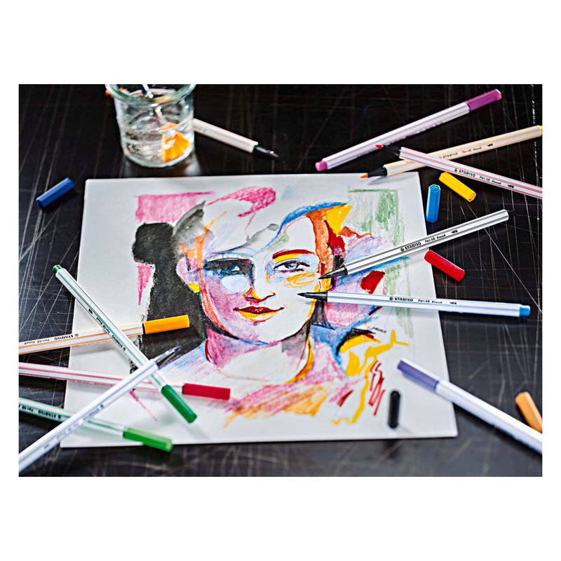 Load image into Gallery viewer, Stabilo Pen 68 Brush 60 Pruimen Paars
