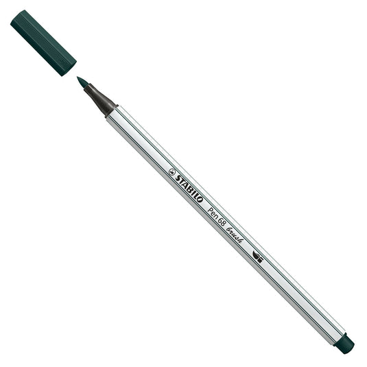 Stabilo pen 68 brush - viltstift - aarde groen (63)