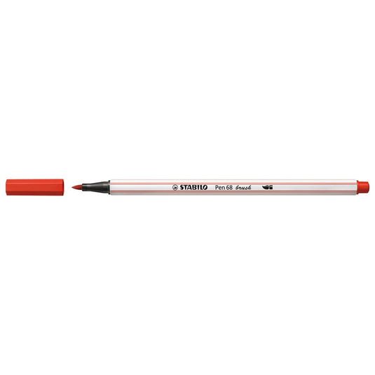Stabilo pen 68 brush - viltstift - karmijnrood (48)
