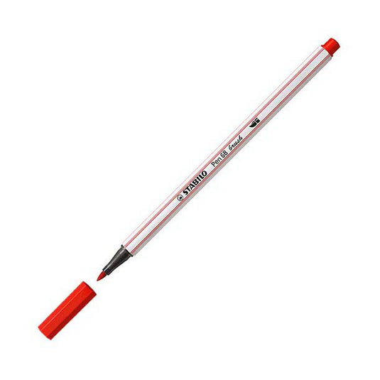 Stabilo pen 68 brush - viltstift - karmijnrood (48)