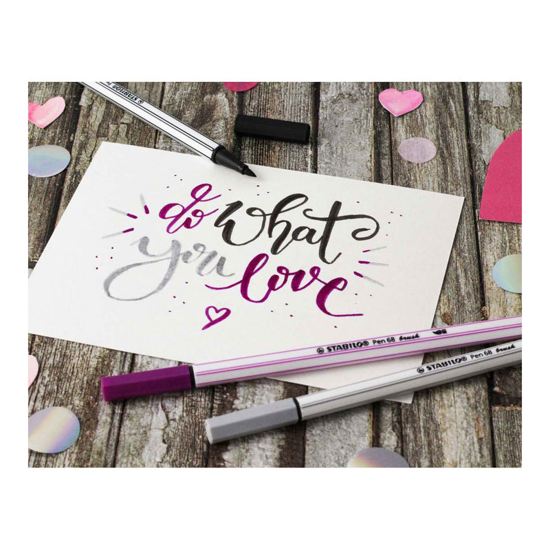 Load image into Gallery viewer, Stabilo pen 68 brush - viltstift - paars (55)
