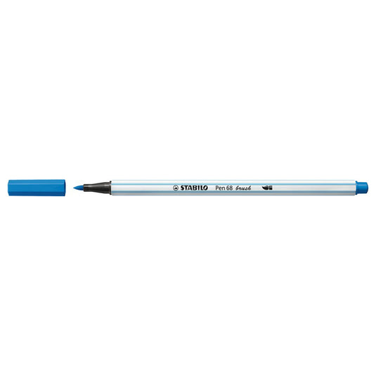 Stabilo pen 68 brush - viltstift - donkerblauw (41)