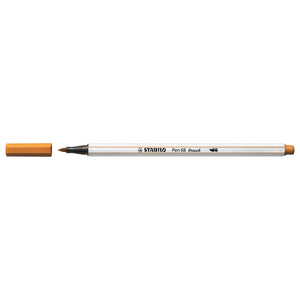 Stabilo pen 68 brush - viltstift - donker oker (89)