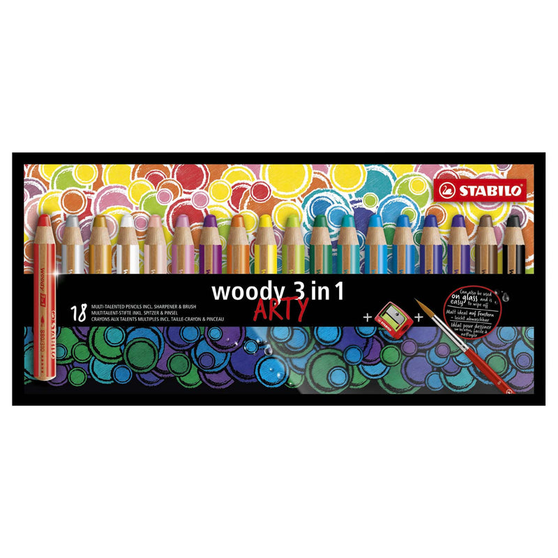 Load image into Gallery viewer, Stabilo woody potloden - 3 in 1 - set van 18
