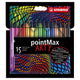 Stabilo pointmax - hardtip fineliner - arty - set 15 stuks
