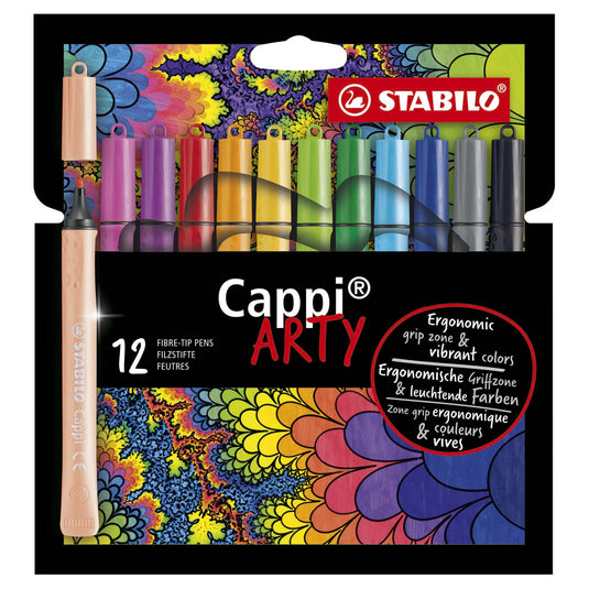 Stabilo cappi - viltstift - arty - set met 12 kleuren