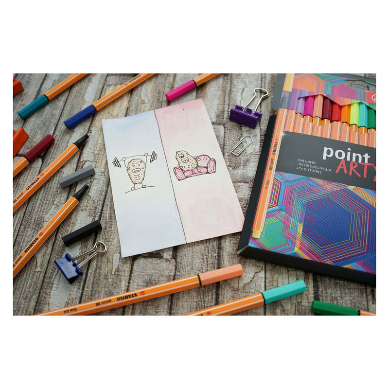 Load image into Gallery viewer, STABILO Point 88 ARTY Fineliners, 18st.
