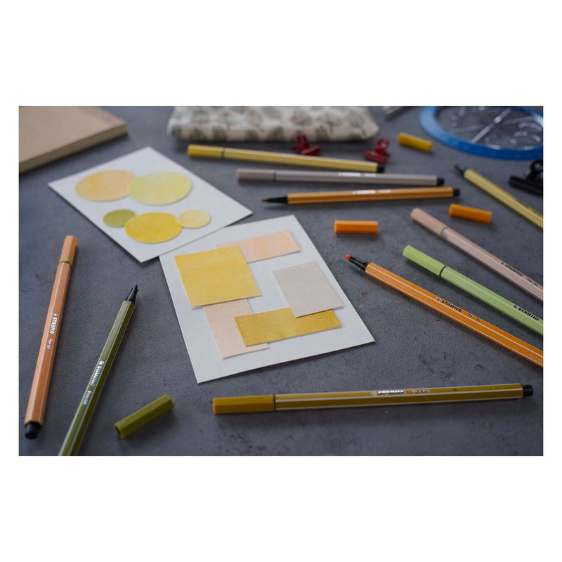 Afbeelding laden in galerijviewer, Stabilo pen 68 - viltstift - arty - metalen set 65 st.
