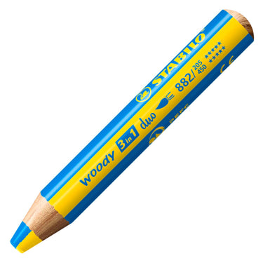 Stabilo woody 3 in 1 duo - multi talent kleurpotloden - etui met 5 kleuren puntenslijper