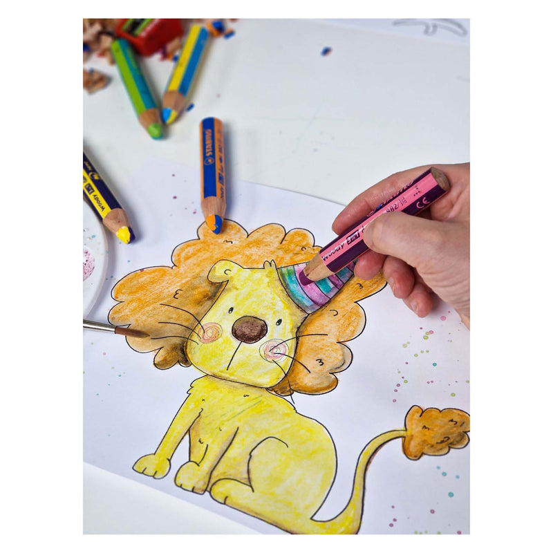 Load image into Gallery viewer, STABILO Woody 3in1 Duo met Puntenslijper, 6dlg.
