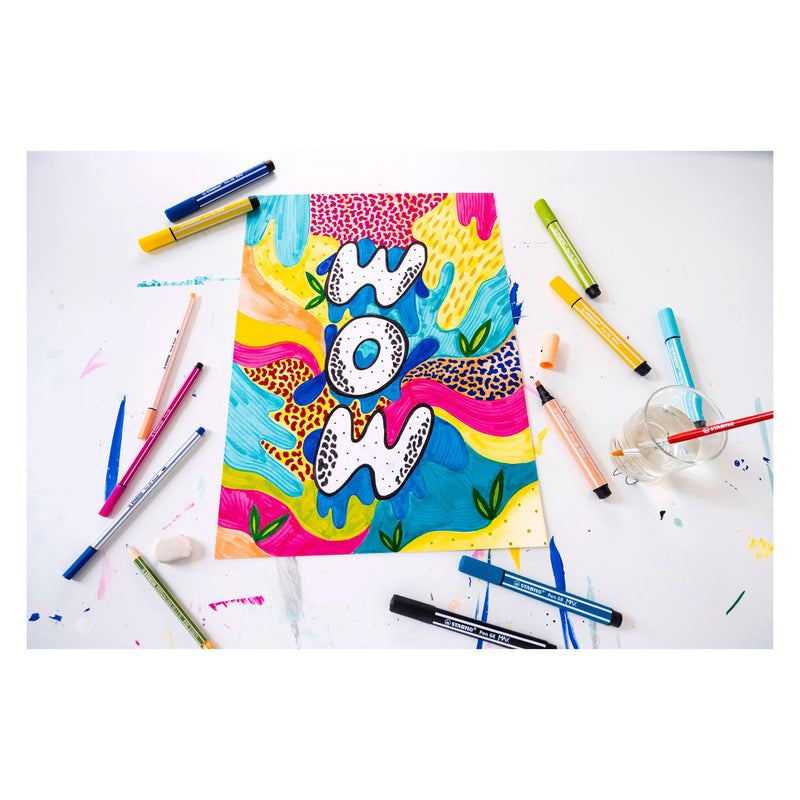 Load image into Gallery viewer, STABILO Pen 68 MAX Viltstift Met Dikke Beitelpunt Heliotrope
