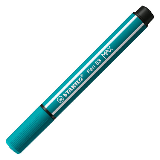 Stabilo pen 68 max - viltstift met dikke beitelpunt - turquoiseblauw