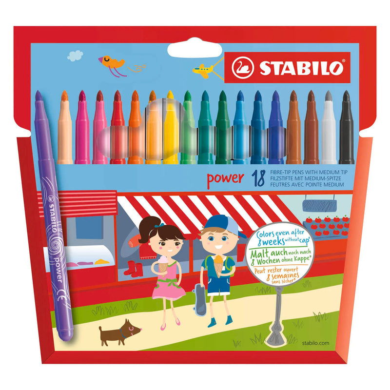 Load image into Gallery viewer, Stabilo power viltstiften - 18dlg.
