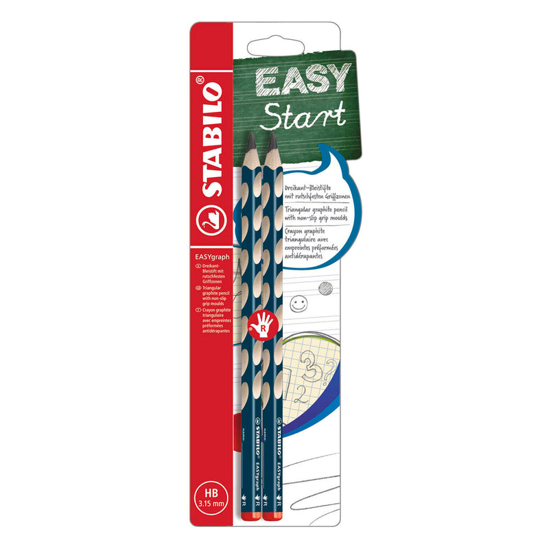 Load image into Gallery viewer, Stabilo easygraph hb rechtshandig grafietpotlood petrol - 2st.
