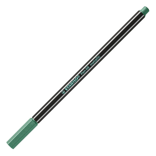 Stabilo pen 68 metallic viltstiften in metalen doos - 8dlg.