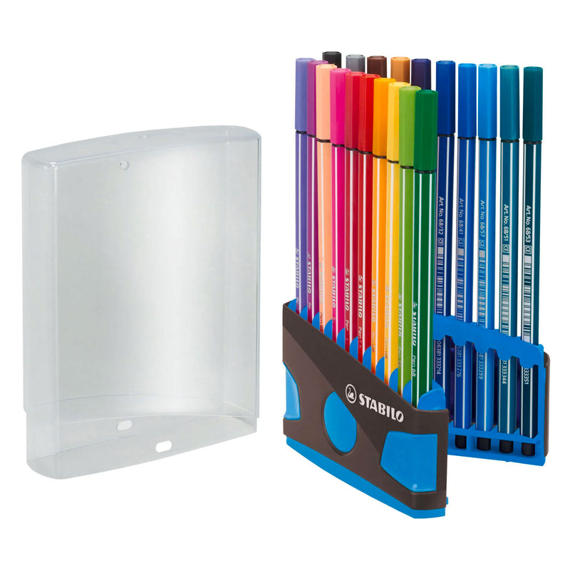 Load image into Gallery viewer, Stabilo pen 68 colorparade viltstiften blauw antraciet - 20dlg.
