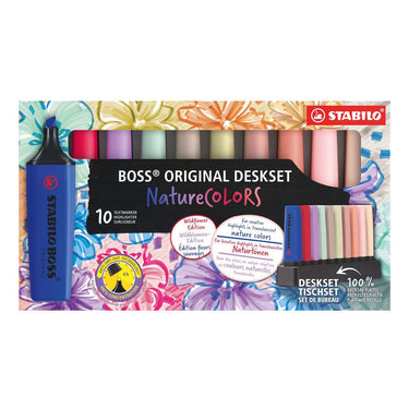 Stabilo boss original - markeerstift - naturecolors wildflower - deskset met 10 kleuren