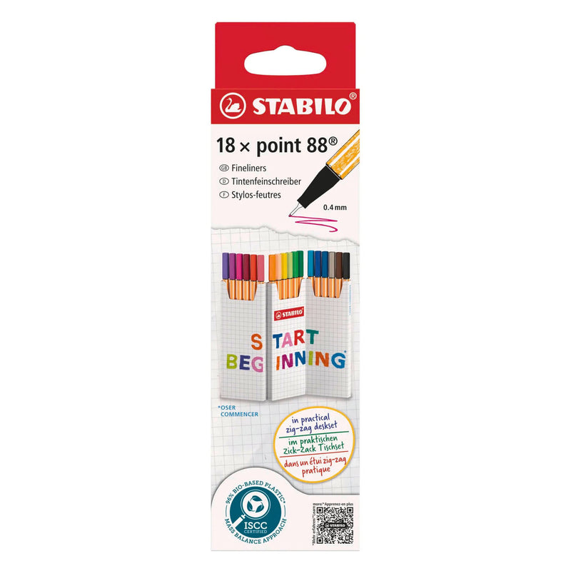 Afbeelding laden in galerijviewer, Stabilo point 88 zig zag fineliners - 18dlg.
