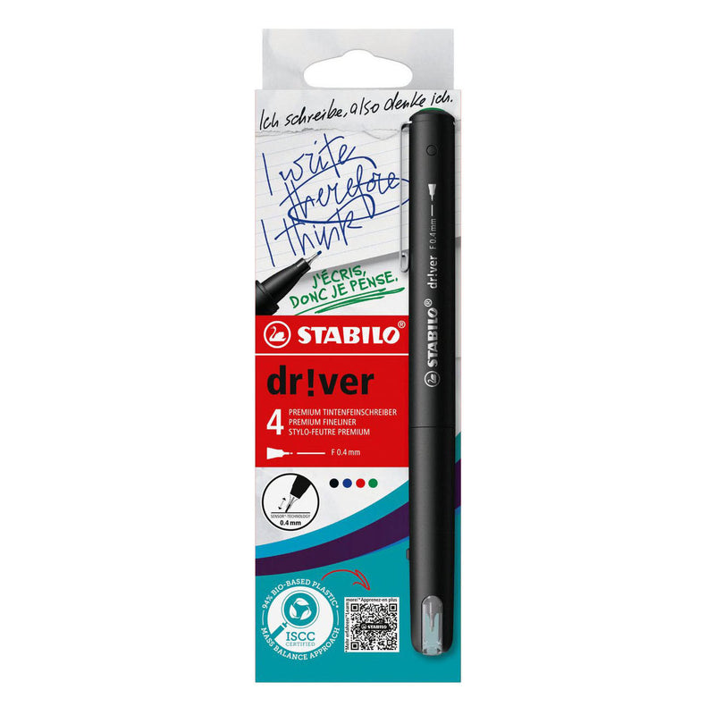 Load image into Gallery viewer, Stabilo dr!ver fijn fineliners - 4dlg.
