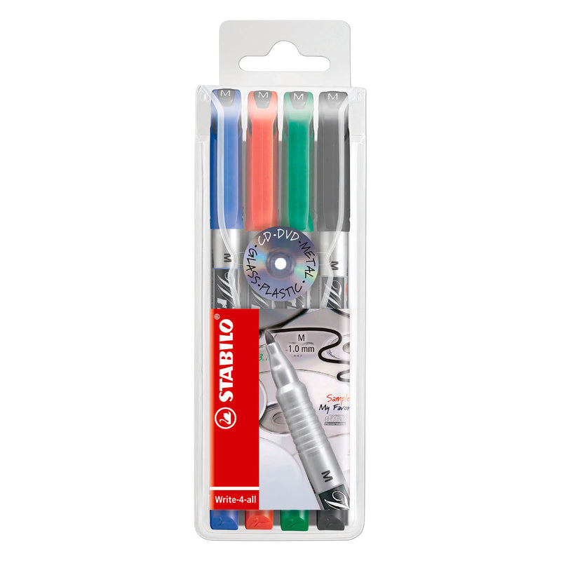 Load image into Gallery viewer, Stabilo write-4-all medium (1,0 mm) permanente marker - 4dlg.
