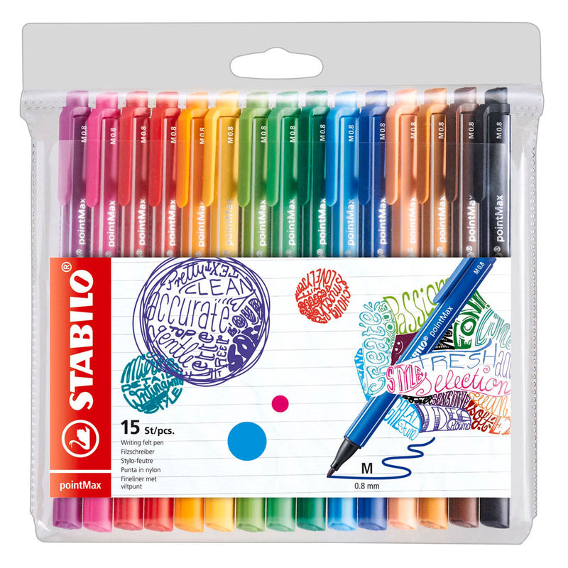 Afbeelding laden in galerijviewer, Stabilo pointmax fineliners - 15dlg.
