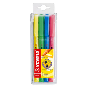 Stabilo flash markeerstiften - 4dlg.